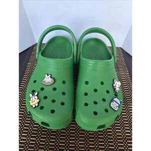 CROCS Classic Clog in Bright Green with Character Jibbitz